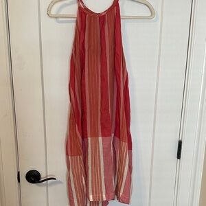 Lou & Grey Pink and Orange Striped Mini Dress